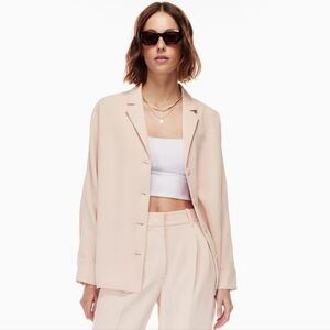 Wilfred Aritzia Flowy Blouse Ivory Minimalist Clean Girl Soft Luxury Long Sleeve